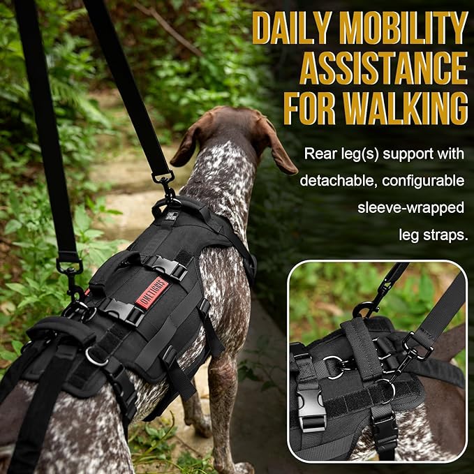 OneTigris Dog Lift Harness for Large Dogs, Dog Hip Support Brace, Full Body Dog Lifter with Handles Invictus Multifunctional Mobility Assistance Vest for Back Legs