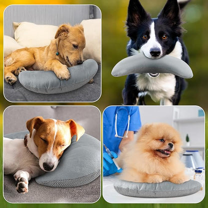 HOMBYS Chewproof Dog Pillow, Calming Toy for Dogs Anxiety Relief, Suitable for Both Crazy Tearers & Tame Dogs, Furry Surface Soft & Comfortable Dog Neck Pillow ImproveSleeping Machine Washable12.8x6.8