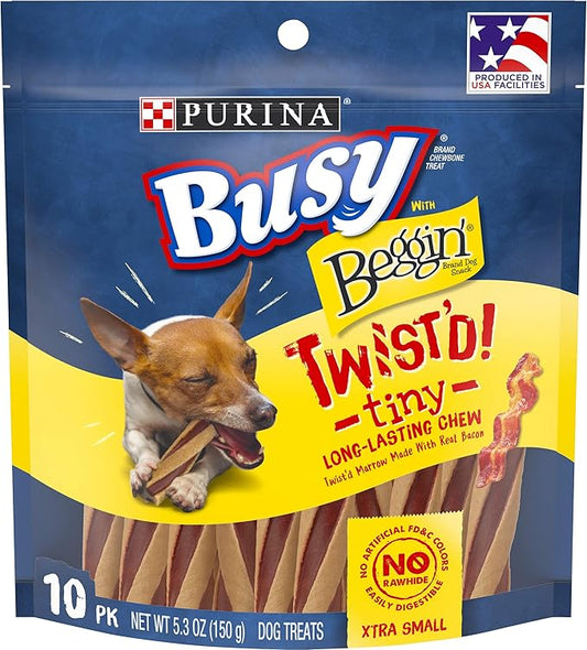Purina Busy With Beggin' Twist'd Tiny Dog Treats - (Pack of 6) 10 ct. Pouches