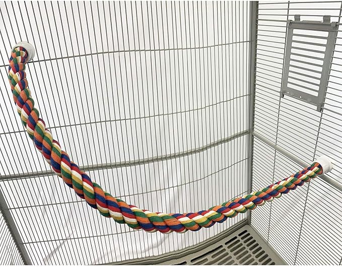 34 Inch Flex Rope (Large) - Bendable Fun Climbing Perch Cage Accessory Toy - Sugar Gliders, Squirrels, Degus, Marmosets, Monkeys, Parrots, Birds, Rats & Other Small Animals