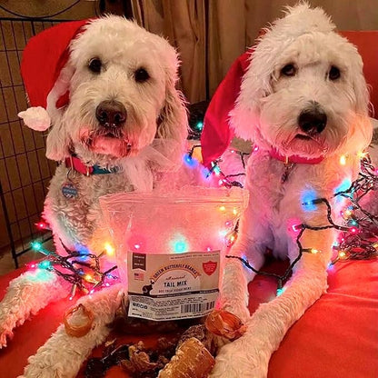 Tail Mix  Dog Treats Made in USA Only  All Natural Beef Bites  1 Ingredient Grain Free Assortment  Beef Lung, Trachea and Spleen  Dog Treats for Training, 8 Ounces