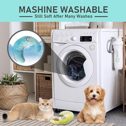 Cat Pillow, Dog Pillow, Claming Pillows for Small Dogs and Cats, Joint Relief Sleeping Improve Pet Neck Pillow， Deep Sleep Fluffy & Cozy Pet Calming Toy，Machine Washable(2 Pack(Blue&Yellow))