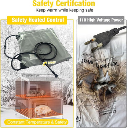 Aivituvin Heated Outdoor Cat House for Outside Insulated Feral Cat Shelter Weatherproof with Heated and Insulated Liner 2 Storyï¼_rownï¼