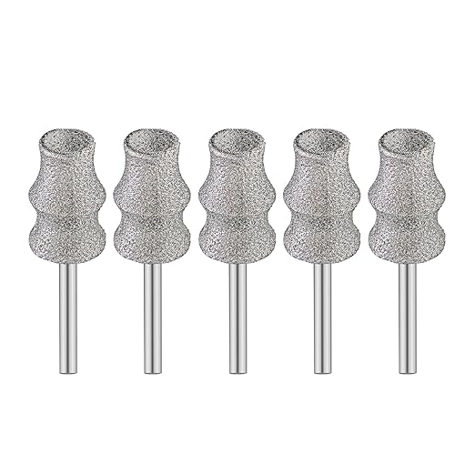 Diamond Dog Nail Grinder Bits - FOCSTOL Diamond Rotory Bit for Dogs&Pets, 5pcs 1/8'' Rotary Nail Grinder Bits for Animals Nail Care (Type C)