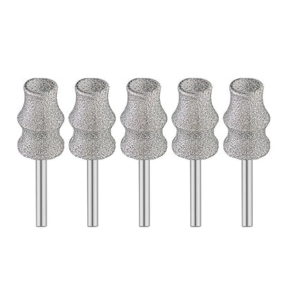 Diamond Dog Nail Grinder Bits - FOCSTOL Diamond Rotory Bit for Dogs&Pets, 5pcs 1/8'' Rotary Nail Grinder Bits for Animals Nail Care (Type C)