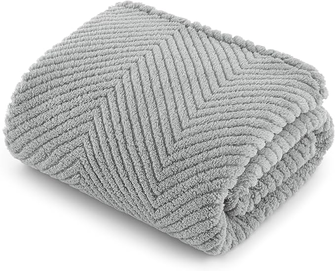 Bedsure Dog Blanket for Large Dogs Washable - Soft Fluffy Puppy Blanket for Bed with Premium 300GSM Coral Fleece, Cozy Calming Cat Blankets for Indoor Cats, Fuzzy Pet Blanket for Doggy, Light Grey