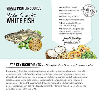 The Honest Kitchen Dehydrated Limited Ingredient Dog Food  Complete Meal or Dog Food Topper  Fish 10 lb (makes 40 lbs)