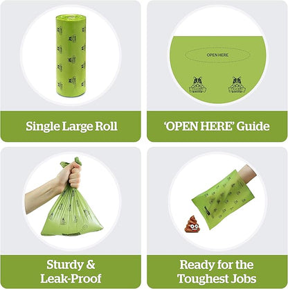 Pogi's Poop n' Wipe Combo - 500 Dog Poop Bags and 100 Plant-based Grooming Wipes Bundle