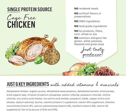 The Honest Kitchen Dehydrated Limited Ingredient Chicken Dog Food, Chicken & Quinoa, 10 Pound (Pack of 1)