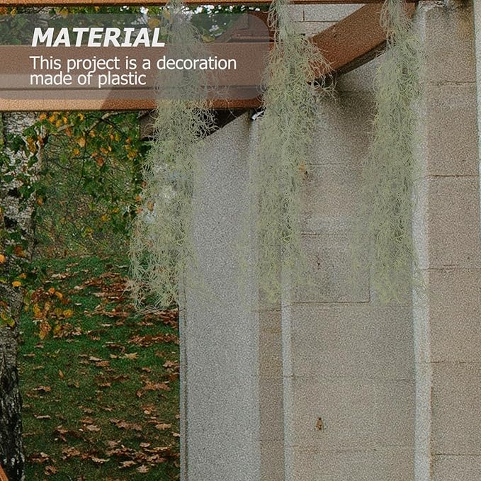 36 Inch Hanging Moss Decor - 1 Pcs Fake Moss - Artificial Plastic Spanish Dried Hanging Vine for Potted Plants Crafts Green Vines