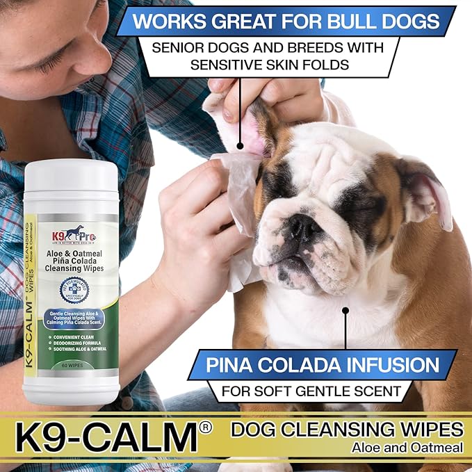 Dog Wipes for Paws and Butt Cleaning Deodorizing - All Natural Pet Wipes for Dogs, Premium Puppy Wipes for Dogs Feet and Dog Face Wipes, Dog Paw Wipes, Dog Bath Wipes for Dogs Feet (120 Count)