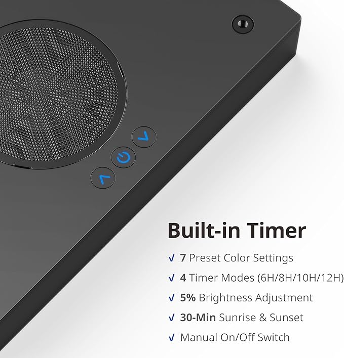 NICREW NavaReef 65 Reef LED Light, 65W Reef Aquarium Lighting for Soft/LPS Corals and Saltwater Fish Tanks, Built-in Timer, Blue Focused Spectrum