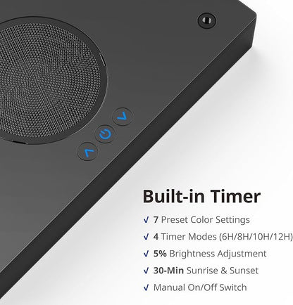 NICREW NavaReef 65 Reef LED Light, 65W Reef Aquarium Lighting for Soft/LPS Corals and Saltwater Fish Tanks, Built-in Timer, Blue Focused Spectrum