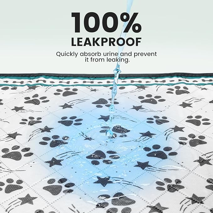 Gardner Pet Washable Dog Pee Pads, 72'' x 72'' Non Slip Dog Mats with Great Urine Absorption, Reusable Puppy Pee Pads for Potty Training - 1 Pack