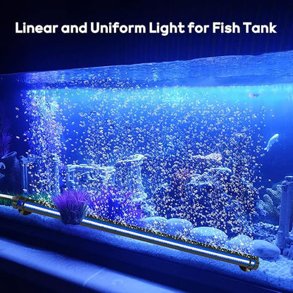 Submersible Fish Tank Aquarium Light: Underwater Aquarium Bubble Lights with Adjustable Brightness Colors -IP68 Waterproof Bubble Lights with Remote and Suction Cups for 20-25 inch Aquarium Fish Tank