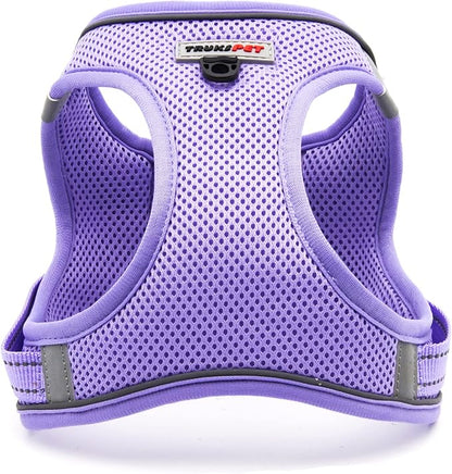 Dog Harness,Step in no Pull Dog Harness Adjustable Reflective Padded Mesh Fabric Dog Vest for Extra-Small/Small Medium Dogs and Cats,Purple,XS