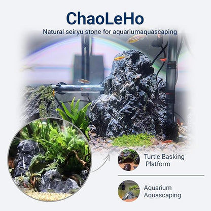 Natural Rocks Seiryu Stones Aquariums Stones for Aquascaping, Aquariums, Terrariums, Vivariums Decorative Stone,Reptile Enclosures,Paludariums,and Gardens-10LBï¼2 to 7 inchï¼