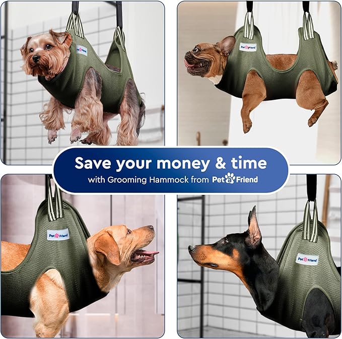 Dog Hammock for Grooming  Hanging Harness for Nail Trimming, Clipping, Pet Grooming Hammock Sling  Dog Holder, Hanger, Restraint Bag  Safe and Easy Pet Care at Home