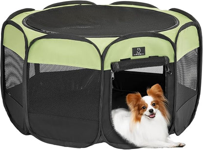 A 4 Pet Portable Cat Playpen for Small Dogs, 27" Small Kitten Playpen, Suitable for Puppy/Cats/Rabbit/Chick, Cat Play Pen with Mesh Panel(11_ _ 7.5_)