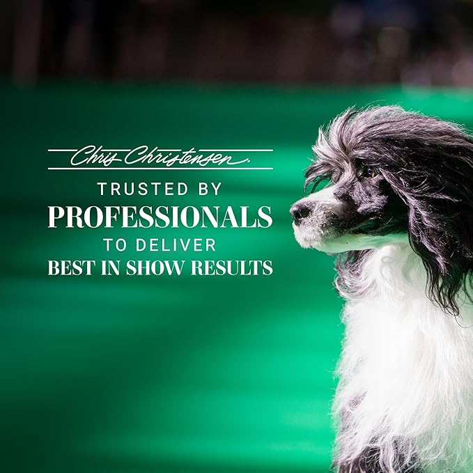 Chris Christensen Terrier Palm Pad, Small Dog and Cat Brush, Small Leather Dog Brush, High Grade Steel Pin Head, Polished Metal Tips Dog Brush,16mm pin length