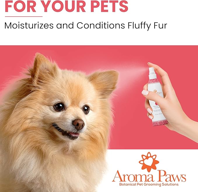 Scented Dog Coat Spray  Cleansing, Conditioning, Moisturizing  Toxin Free, Healthy Ingredients  Aromatic Grooming Puppy Spray  Loosens Knots, Tangles  4.5 Oz., Pomegranate Cucumber
