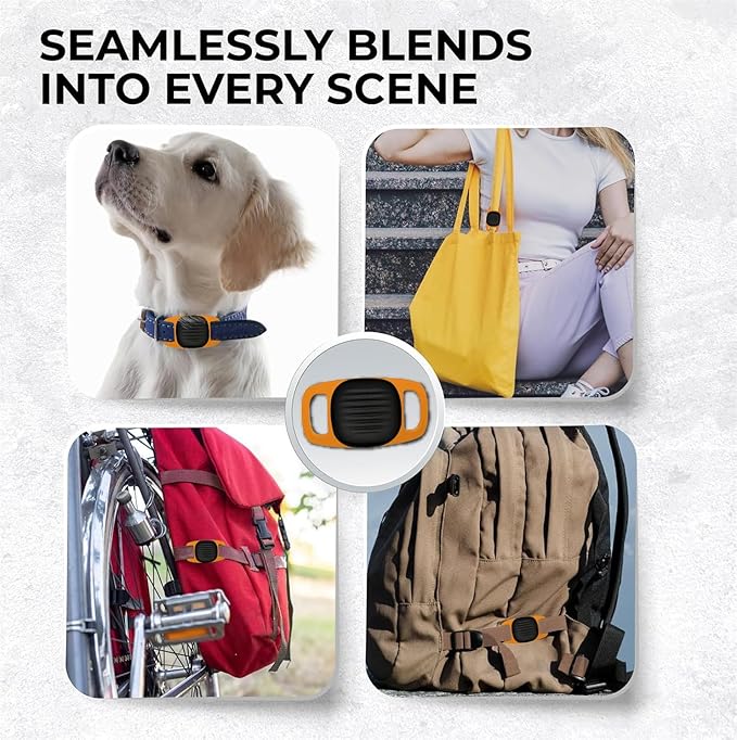 Dog Tracker Smart Pet Location Tracker with Collar Holder, Smart Item Finder, MFi Certificated Dog Tracking Device, No Monthly Fee, Works with Apple Find My,Not GPS(iOS Only) Butter Yellow