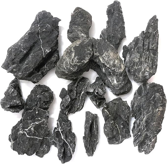 Natural Seiryu Dragon Stone - 20 Pound for Aquariums Decoration, Natural Perforated Fish Tank Decorative Stone for Freshwater Shrimp/Bucket and Reptile Terrarium Hardlandscape, 3-9 Inch