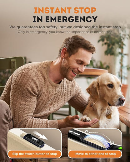 YABIFE 7-Speed Dog Nail Trimmers, Professional Dog Nail Grinder with Light - Heavy Duty Pet Nail Grinder for Dogs/Cats/Birds/Small Animals - Whisper Quiet, Single Hand Operation