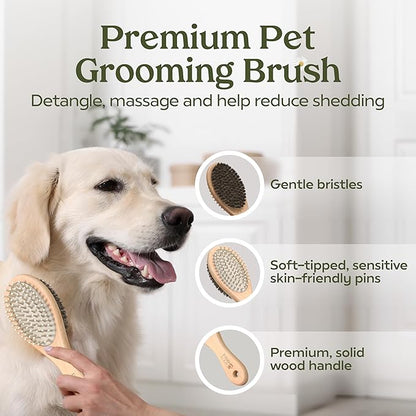 Pawfume Dog Gift Basket, 6-Piece Box  Give Your Pup a Spa-Quality Coat & Odor-Free Freshness  Probiotic Deodorizer Spray, Hypoallergenic Grooming Mist & Premium Brush  Dog Gift Boxes for All Breeds