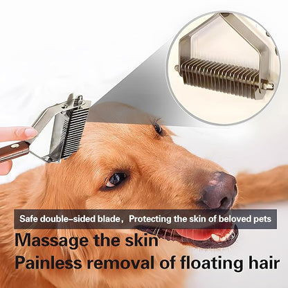 5 Pack Dog Slicker Brush,Wooden Handle Grooming Brush for Shedding & Grooming Short Long Haired Pets,Removes Loose Fur, Undercoat, Tangled for Sensitive Skin of Cats,Easy to Cleaning