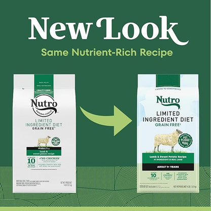 Nutro Limited Ingredient Diet Adult Dry Dog Food, Lamb & Sweet Potato Recipe, 4 lbs.