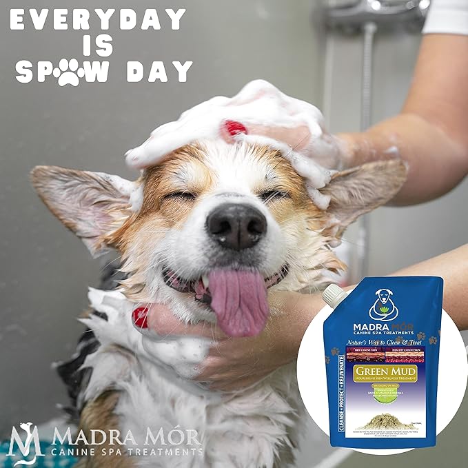 Worldwide Nutrition Bundle: Madra Mor - Dog Essentials Mud Bath, Dog Grooming, Dry Skin for Dogs Treatment, Dog Coat Skin Care Products - 10oz Pouch & Multi-Purpose Key Chain
