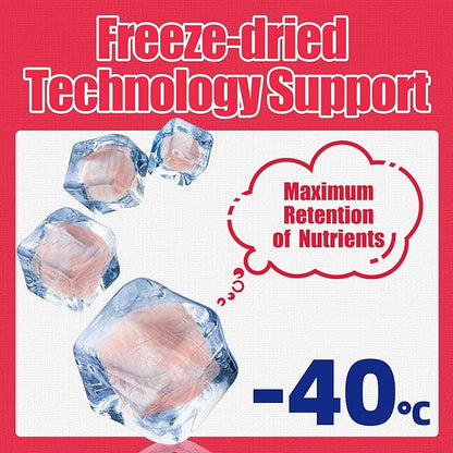 Just Try 7.05 oz Freeze Dried Chicken Cat & Dog Treats Food Topper Raw Single Ingredient High Protein Grain Free Healthy Dog Training Treats