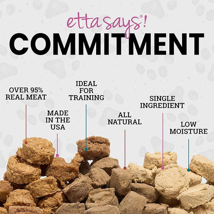 etta says! Eat Simple Freeze-Dried Dog Treats - 100% Natural Variety Pack - Duck, Turkey, and Lamb Protein - Made in USA (2.5 oz Pack of 3)