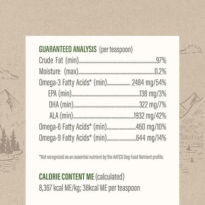 Grizzly Pet Products Algal Plus Omega 3-6-9 Food Supplement for Dogs and Cats, 8 Ounce Bottle