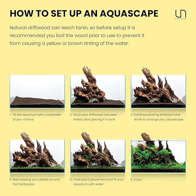 Ultum Nature Systems Driftwood - Log Wood - Natural Aquarium Hardscape for Planted Tank Aquascaping - Fish, Crab, Reptile, Bird, Paludarium Enclosure Structure, Terrarium Decor - LRG 3Pc, 15-18" ⌀2-3"