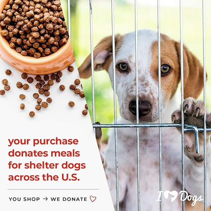 iHeartDogs Dog Food Topper - Freeze-Dried Raw Dog Food Seasoning - Grain Free Superfood Meal Mixer (Chicken, 8 Ounce)