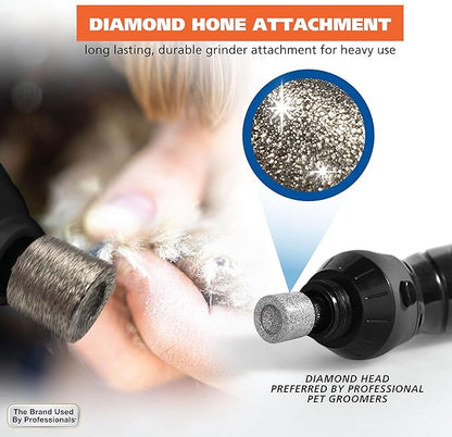 Wahl Grind & Smooth 2 Speed Battery Dog Nail Grinder with Concave Rounding Tip and Nail Guard for Increased Safety and Precise Nail Grinding - Model 3026333