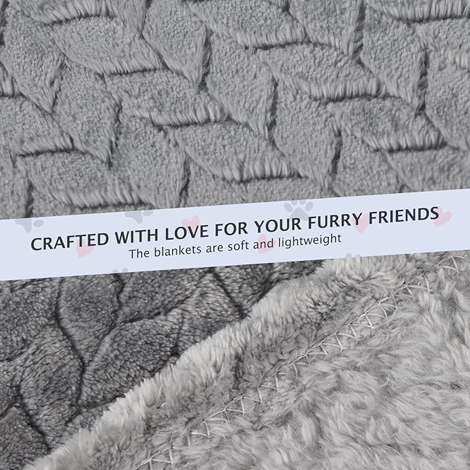 BVAGSS 6 Pack Small Dog Blanket, Super Soft Warm Pet Cover Blankets, Wheat Ears Print Puppy Fleece Flannel Blanket for Small Medium Dogs and Cats MW003