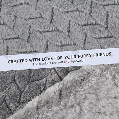 BVAGSS 6 Pack Small Dog Blanket, Super Soft Warm Pet Cover Blankets, Wheat Ears Print Puppy Fleece Flannel Blanket for Small Medium Dogs and Cats MW003