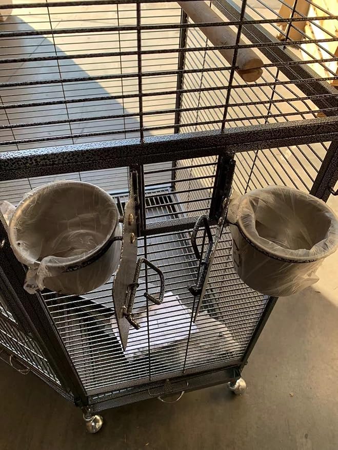 Seny Corner Bird Cage for Cockatiel Parakeet Black and White New (Black)