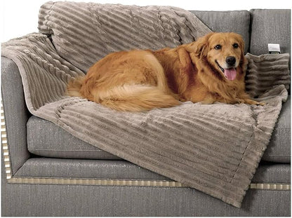 BALANCE Waterproof Blanket Wind Chime Dog Blanket for Small Dogs, Washable Double Sided Pet Blanket with Milk Plush and Super Soft Velvet, Pee Proof Calming Dog Blanket for Couch Protection