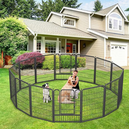 Dog Playpen 40" Height 30 Panels Portable Dog Fence Outdoor for Yard Puppy Playpen Indoor Dog Pen Outdoor for Medium/Small Dogs, Heavy Duty Pet Playpen Dog Kennel for RV, Camping, Yard