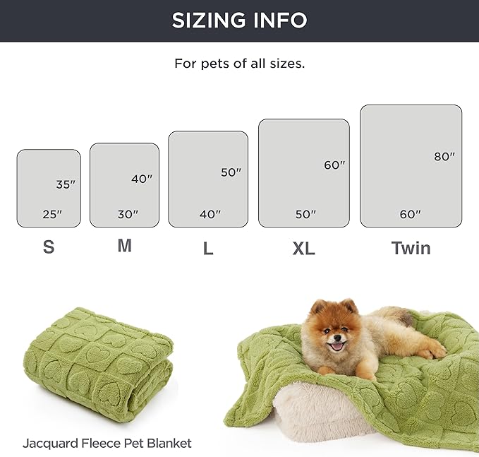 Bedsure Dog Blanket for Large Dogs Washable - Fluffy Fuzzy Puppy Cat Blanket with Premium 300GSM Coral Fleece Soft for Pet Kitten Doggy, Green, 40x50IN