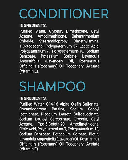 Dog Shampoo and Conditioner Set for Itchy Skin, Allergies & Odor – 2-in-1 Calming Formula with Lavender, Rosemary & Biotin – Moisturizing & Detangling – Safe for Puppies & All Breeds – 16 oz x 2