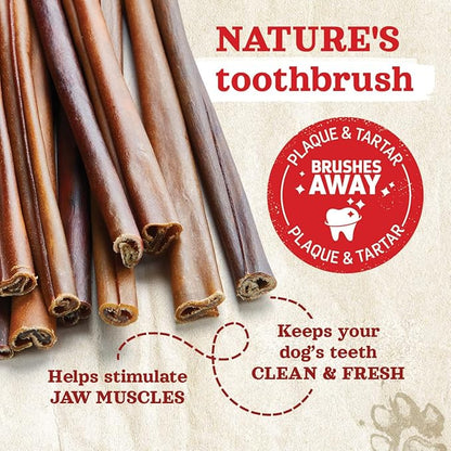 Natural Farm Collagen Dog Chews (3-5, 10 Units), Odor-Free Long Lasting Bully Sticks & Rawhide Alternative Dog Treats, 95% Collagen Low Fat, High Protein Best Dental Dog Treats  Small & Medium Dogs