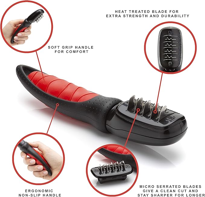 Dog, Cat Matt Breaker Rake - Matt and Tangle Remover - De-Matting Comb Tool for Pets