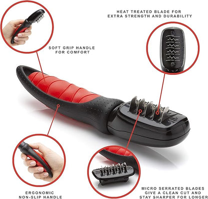 Dog, Cat Matt Breaker Rake - Matt and Tangle Remover - De-Matting Comb Tool for Pets