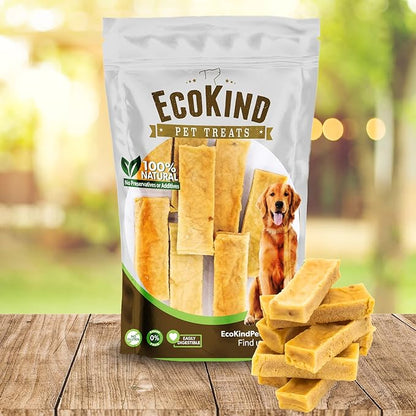 EcoKind Premium Gold Yak Cheese Himalayan Dog Chews, Healthy Dog Treats for Small Dogs, All Natural, High Protein Chew, Peanut Butter, Small - 8 Chews