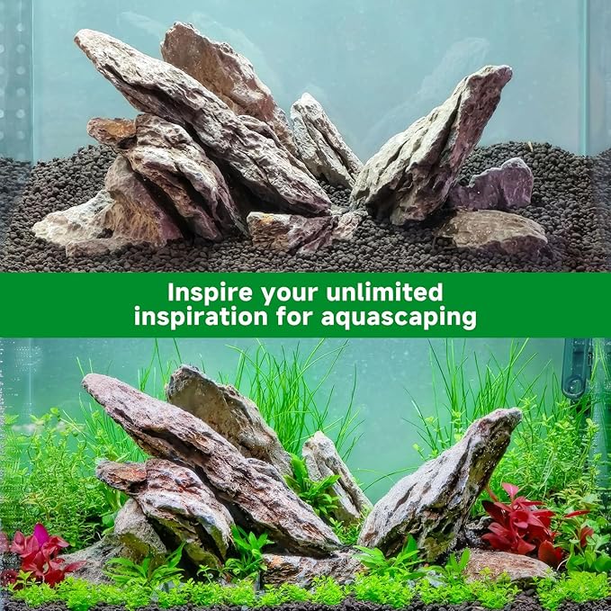 Seiryu Rock Stone for Aquascaping,4-6 inch Natural Aquarium Landscape Stones for Aquariums,Fish Tank Decor Rocks for Landscaping, Paludariums & Micro Landscapes (20 Pounds)